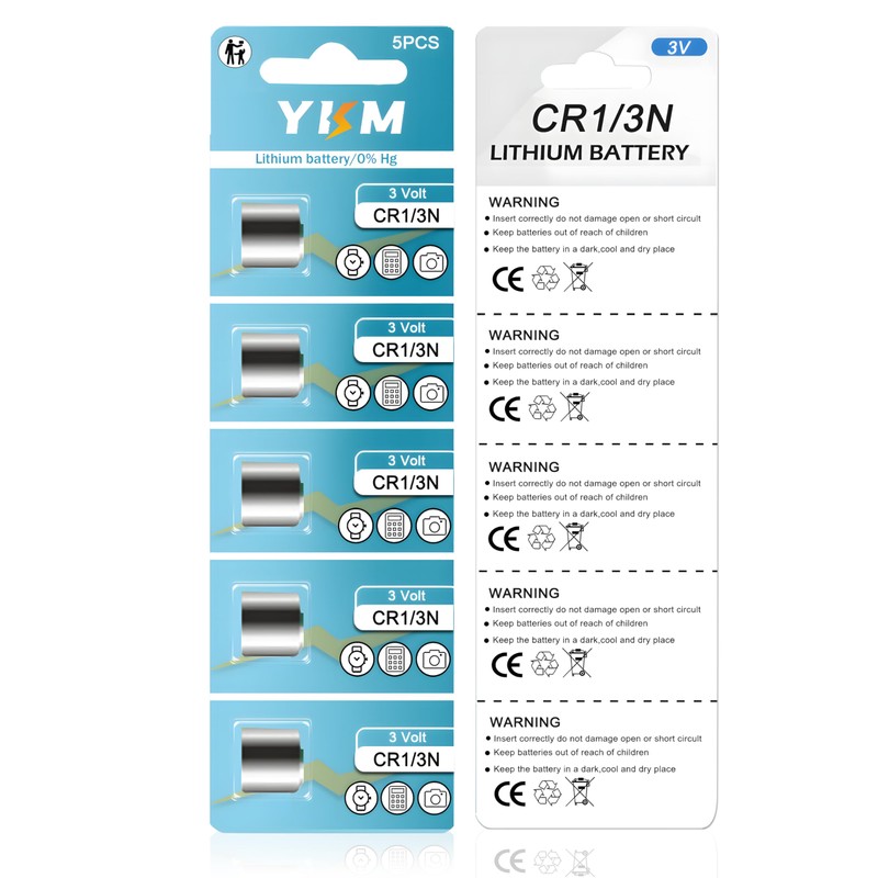 YKM CR1/3N 3V Lithium Batteries CR 1/3N DL1/3N CR-1/3N 2L76