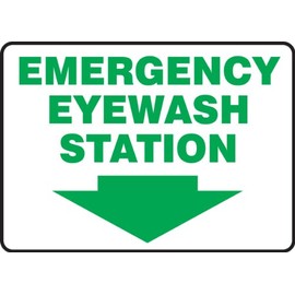 Accuform "Emergency Eyewash Station" Safety Sign, Accu-Shield™, 10 x 14 Inches (MFSD569XP)