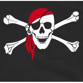 Shirtracer - Sweatshirt Children's Jumper for Boys Girls - Colourful Mixed - Skull Pirate Headscarf, 1 black