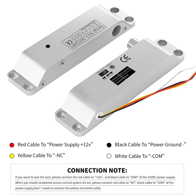 Electric Drop Bolt Lock DC 12V / 24V Fail Safe