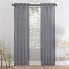 Megachest a pair of slot top voile curtains (Dark Silver,