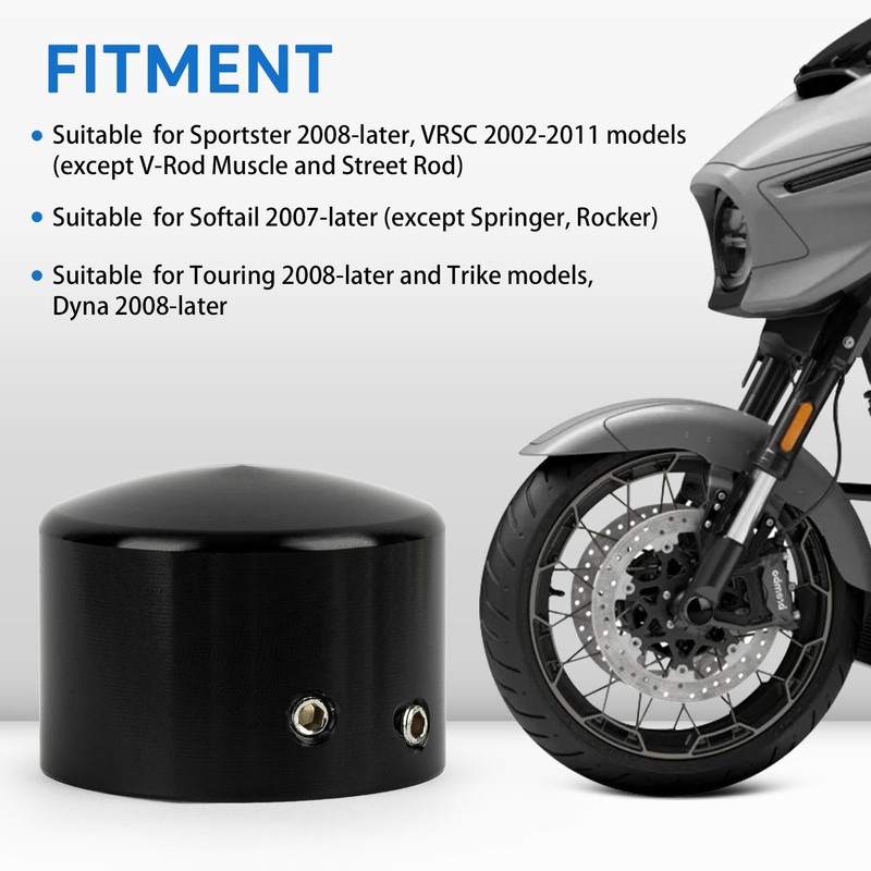 Front Axle Caps, PSLER Motorcycle Front Axle Nut Covers for