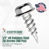 A-M Gutter Guard - 1/2" #8 Stainless Steel Zip Screws