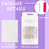 Ceboic Pack of 24 Almond Nails for Sticking, Short, Cute