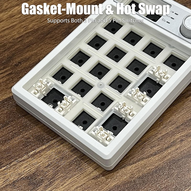 TISHLED Wireless Mechanical Numpad Barebones Kit, Gasket Programmable Macro Numeric