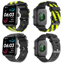 Fashion Smartwatch Women's with Phone Function [2 Watch Straps], Alexa Built-in Smart Watch, IP68 Waterproof Sports Watch with Heart Rate Sleep Monitor Pedometer, 1.8 Inch Fitness Watch for iOS