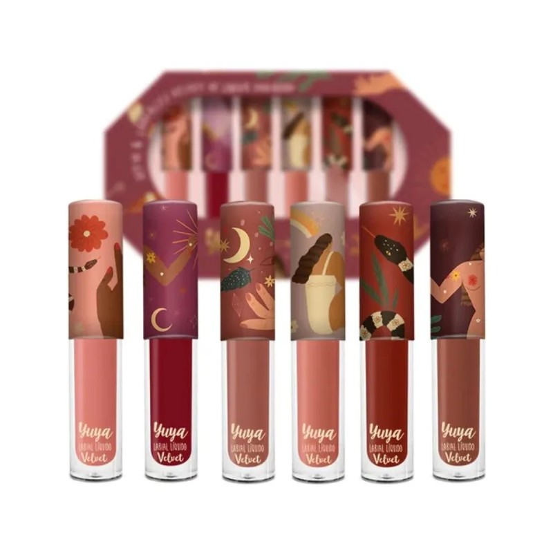 Pack X6 Labiales Velvet Edición Limitada Yuya