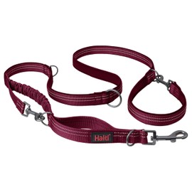 HALTI Anatomy Multi-Function Lead - Double Lead with Two Carabiners and Shock Absorber, Ideal for Dog Walking & Dog Training Reflective & Lightweight Suitable for Puppies (Small, Magenta)