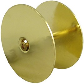 Hole Filler Plate, 2-5/8" Diameter, 1-Inch and 2-Inch Connecting Screws, Polished Brass by Stone Harbor Hardware