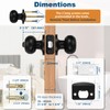 Estmoon 6 Pack Door Knobs, Matte Black Privacy Door Knob