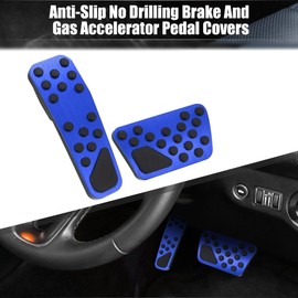 Unifizz Car 1 Set Anti Slip Aluminum Alloy Brake and Gas Accelerator Pedal Covers Foot Pedal Pads Black for Dodge Challenger Charger 2009-2019 for Chrysler 300 2014-2019