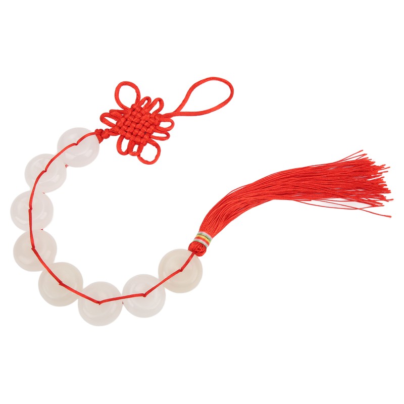White Jade Pendant Pure Color Eight White Jade Chinese Knot