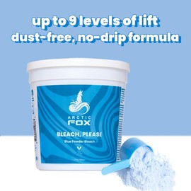 Arctic Fox Blue Powder Hair Bleach, Anti-Brass & Anti-Yellow Formula, Professional Lightener for Icy Blonde & Platinum Hair, Vegan & Cruelty-Free, Dust-Free, 8.8 oz Tub