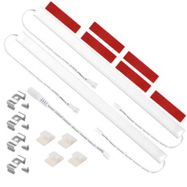 Litever Extra Add-on LED Light Strip Bars 12VDC with Mounting Hardware. Additional Add-on LED Light Bars LL-030 Series 6-Light-Bar Under Cabinet Lights ONLY. 2 Pack. Warm White 3000K