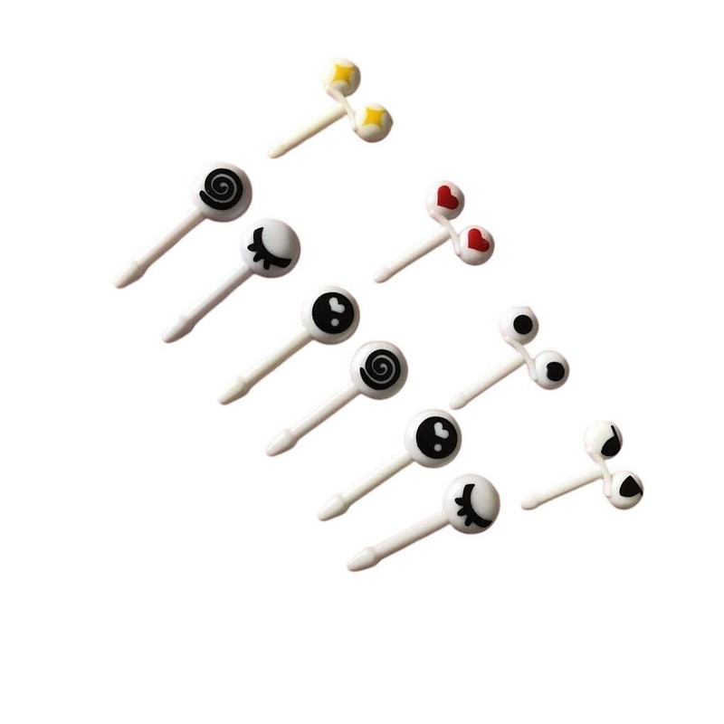10 Pieces Fruit Picks Eyes Decorative Food Toothpick Kitchen Tableware