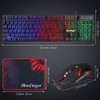 BlueFinger RGB Gaming Keyboard and Backlit Mouse Combo, USB Wired,