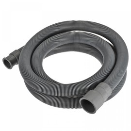 sourcing map Washing Machine Drain Hose, 32mm Inner Dia 2M Length Flexible Pipe Extension Gray