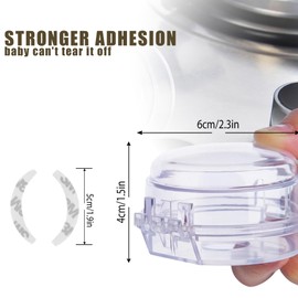 6 Pcs Knob Protective Cover, Oven Knob Lock Safety Knob Cover, Gas Stove Knob Covers,Oven Knob Covers for Child Safety(Transparently)