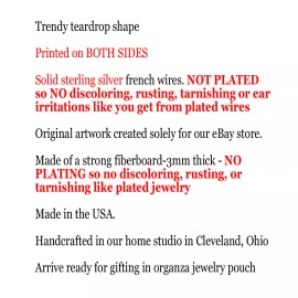 the fun things Shabby Chic Boho Romantic Pink & Blues Floral Earrings Teardrop Dangle