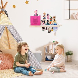 YUXSM Large Tonie Shelf for Toniebox,Magnetic Wooden Floating Shelves Compatible with Tonie Accessories, Characters & Figures, Display Collection (XL)