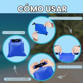 6 piezas Bolsas secas impermeables, bolsas secas ligeras impermeables para kayak, bolsa impermeable al aire libre para kayak, senderismo, navegación, 