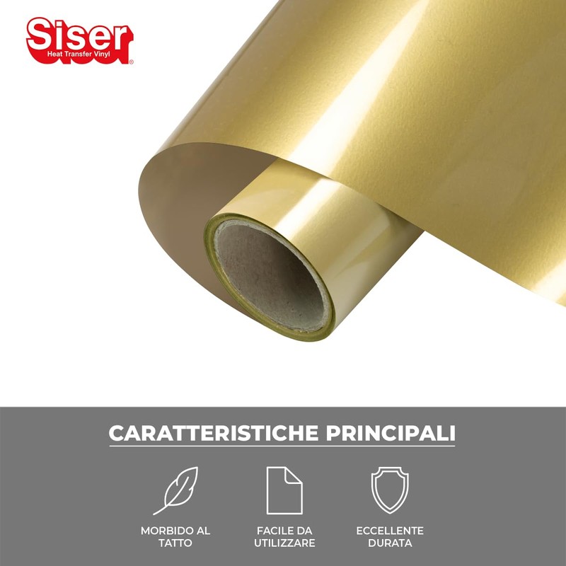 Siser® EasyWeed® Extra Oro, 30cm x 0,5mt, vinile termotrasferibile per