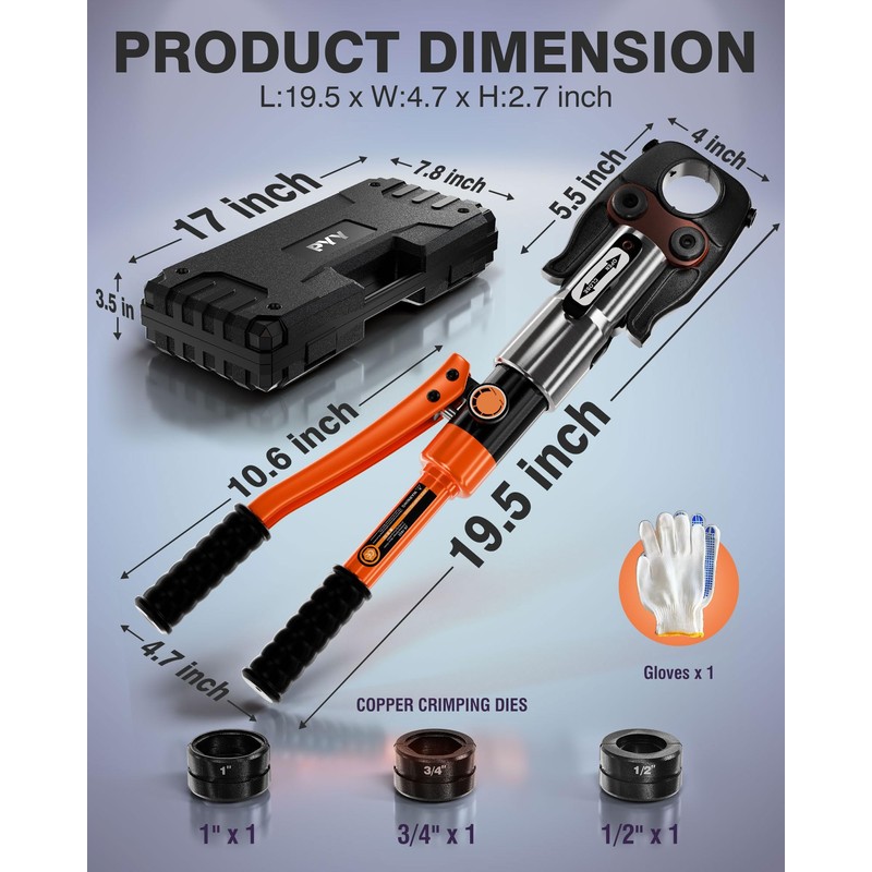 PYY Copper Pipe Crimping Tool - Hydraulic Copper Press Tool