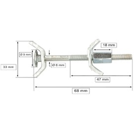 KOTARBAU® Set of 12 Worktop Connectors 65 mm for Tabletops and Worktops