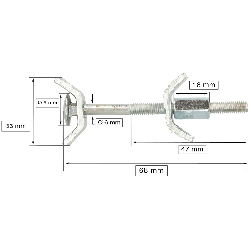 KOTARBAU® Set of 12 Worktop Connectors 65 mm for Tabletops