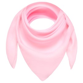 Basic Sense Square Chiffon Scarf Retro Lightweight Neck Scarves Bandana for Women, Baby Pink