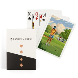 Painterly, Golfers and Cart (52 Playing Cards, Poker Size Card Deck with Jokers)