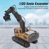2.4G RC Excavator Toy Rotatable Full Functional Lighting Music Alloy