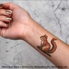 4 x 'Pixel Art Red Squirrel' Temporary Tattoos - Water