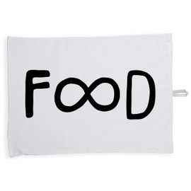 Hippowarehouse food infinity Tea Towel Eco Printed Dish Cloth Kitchen accessory 50cmx70cm 100% Cotton