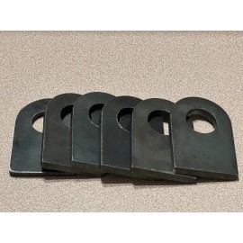 Steel Grip Solutions (6) Weld On Tabs, Pad Eyes, Shackle Mounts, 1/4" Thick, 2" x 3", 1.25" Hole.