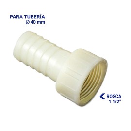 S&M 451300 Female Socket Inner Nut Approx. 46 mm (11/2 Inch) Tap for Holding a 40 mm Pipe White
