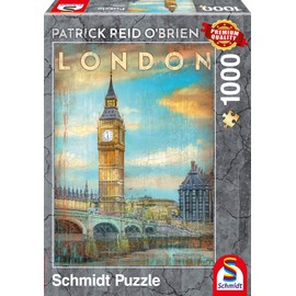 Schmidt Spiele Puzzle 59585 Patrick Reid O'Brien, London, 1000 Teile Puzzle