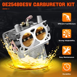 0E25480ESV Carburetor Kit Compatible with Generac GP15000 GP17500 GT760 GT990 GTH990 Replace for Generac Guardian 0G4612 0K1588 E0506 0E0506 E2548 0E2548 E25480SRV 0E25480SRV