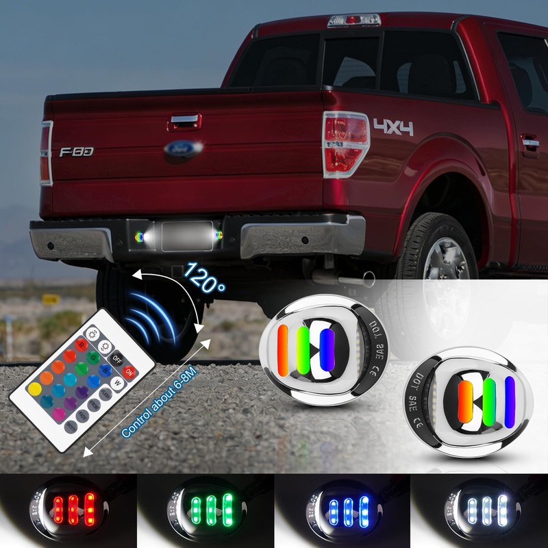 NEIFILES RGB LED License Plate Light Compatible with 1990-2014 Ford