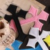 Cross Pattern Iron on Patch, 10pcs/set Mini Meaningful Heat Transfer