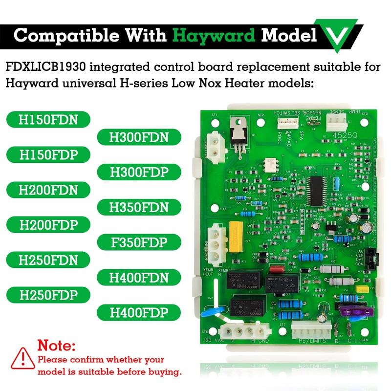 Cautyfky FDXLICB1930 FD Integrated Control Board Kit, Fit for Hayward