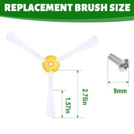 MXTIMWAN MXTIMWAN Seitenb1rsten Ersatzteile f1r Roomba 500, 600 und 700 Serie, 6 St1ck Staubsauger Zubeh?r Ersatzb1rsten, Saugroboter Ersatzset Vakuum -Seitenb1rsten Zubeh?r Teile