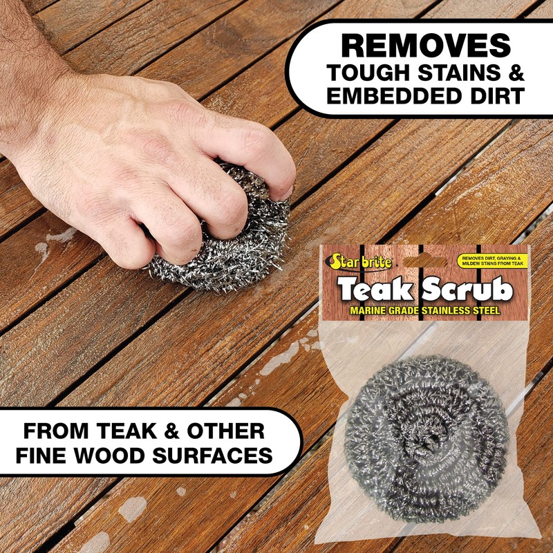 Star brite Marine-Grade Stainless Steel Scrub Scouring Pad Scrubber -