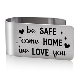 LAGZDFC Be Safe Come Home We Love You Car Visor Clip, Driving Safe Gifts for Family Drivers, New Driver Gifts, Car Automotive Visor Accessories, Firefighter Present, Graduation Present for Son