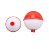 50PCS Ball Shaped Fishing Float Plastic White Red 2 Specifications