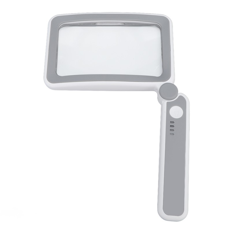 Rectangular Magnifying Glass 4X 3 LED Modes Touch Control Ergonomic