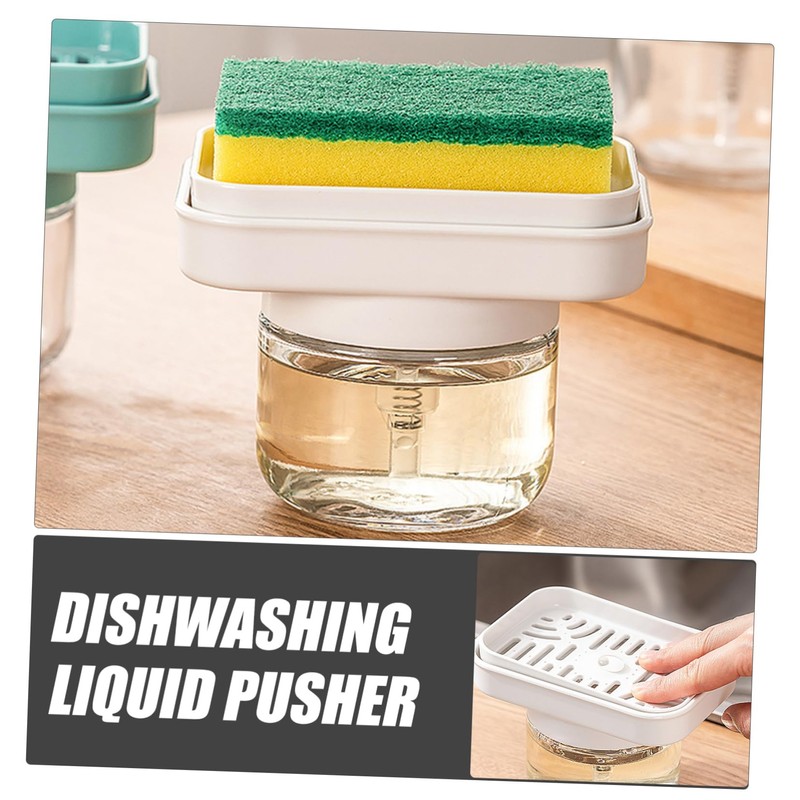 ORFOFE Automatic Liquid Doser Dish Soap Pump Sponge Holder Kitchen
