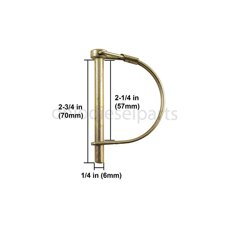 PTO Shaft Locking Pin 1/4" x 2-1/4" ( PACK of