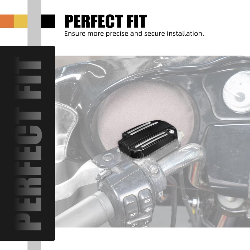 NICECNC Black Clutch Pump Covers Front Clutch Reservoir Cap with
