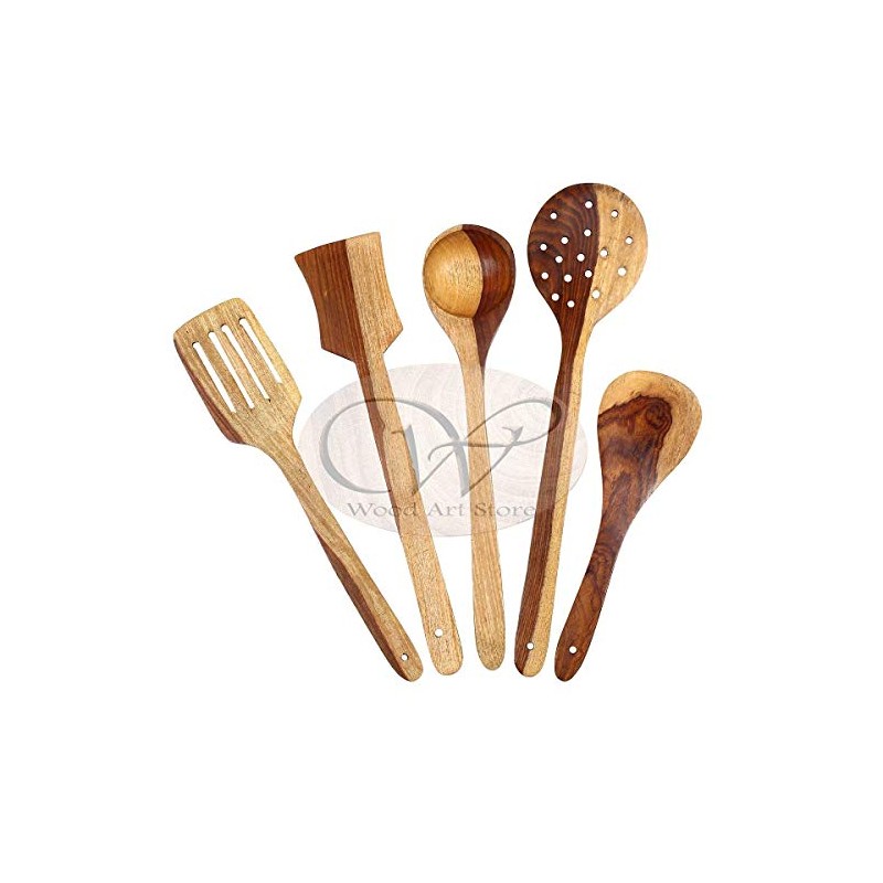 WOOD ART STORE Handmade Wooden Serving and Cooking Spoon Kitchen